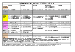 Hallenbelegungsplan