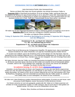 HERZMARIENS TREFFEN IM September 2016 IM FLÜELI