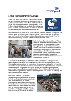 8. AZUBI-TREFFEN STOROPACK WILDAU 2015