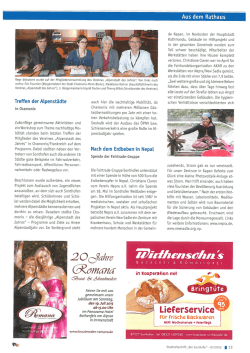 Treffen der Alpenstädte - Verein Alpenstadt des Jahres