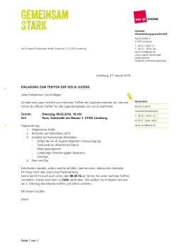Einladung: Treffen der ver.di Jugend Lüneburger Heide am 09.02
