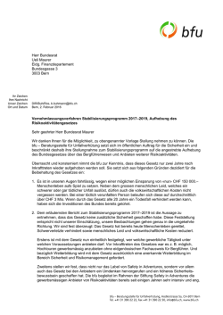 Herr Bundesrat Ueli Maurer Eidg. Finanzdepartement