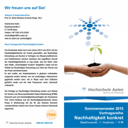 Nachhaltigkeit konkret