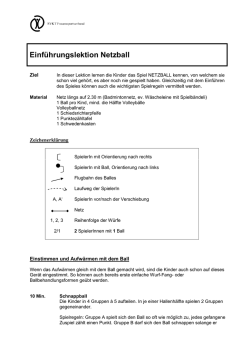 Einf&uuml;hrungslektion Netzball