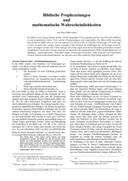 Biblische Prophezeiungen und mathematische Wahrscheinlichkeiten