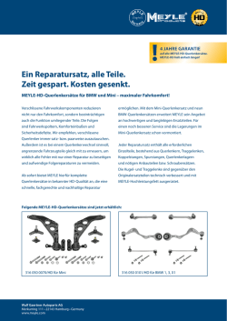 Ein Reparatursatz, alle Teile. Zeit gespart. Kosten gesenkt.