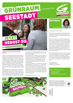 JEtzt rEdEst du. - Die Gr&uuml;nen Donaustadt