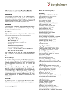 Informationen zum SnowPassim zweiten Winter