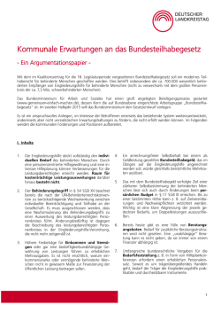 DLT-Argumentationspapaier: Kommunale Erwartungen an das