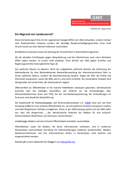 Ein Abgrund von Landesverrat?