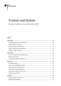 Chronik 1989/1990 - Der Weg zur Deutschen