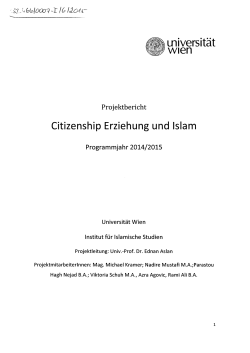 Projektbericht Citizenship Erziehung und Islam