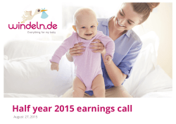 H1 2015 Windeln de Presentation_FINAL