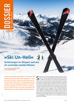 Ski UnHeil - Deutsche Zeitschrift für Sportmedizin