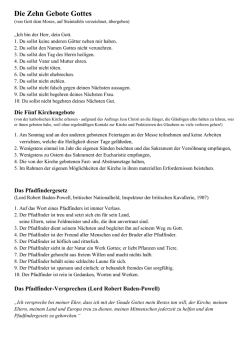 Die Zehn Gebote Gottes