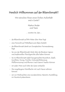 Herzlich willkommen auf der Bl&uuml;emlismatt