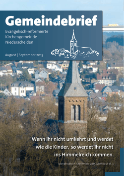Gemeindebrief - Ev. Kirchenkreis Siegen