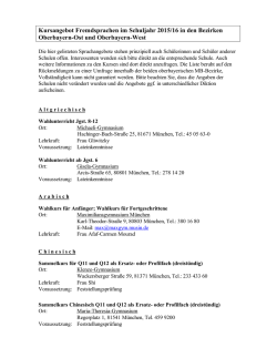 Gym_Wahlkurse: Sprachangebote an Gymnasien 2015-16