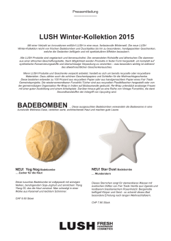 LUSH Winter-Kollektion 2015