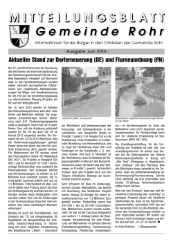 MITTEILUNGSBLATT Gemeinde Rohr