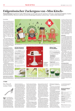 Eidgen&ouml;ssischer Zuckerguss von &laquo;Miss Kitsch