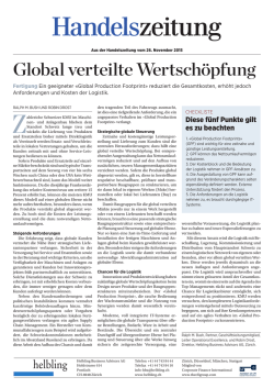 Global verteilte Wertsch&ouml;pfung