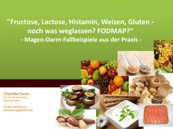 "Fructose, Lactose, Histamin, Weizen, Gluten