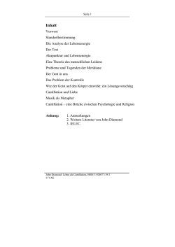 Inhalt - bei der VAK Verlags GmbH