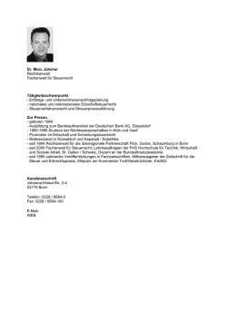 Dr. Marc J&uuml;licher Rechtsanwalt Fachanwalt f&uuml;r Steuerrecht