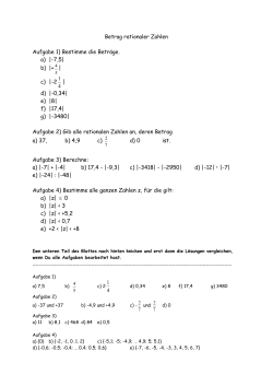 Betrag rationaler Zahlen
