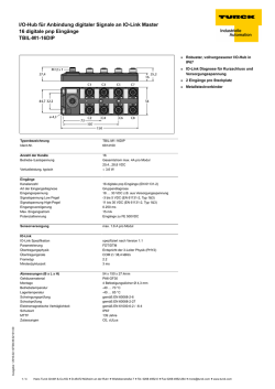 I/O-Hub f&uuml;r Anbindung digitaler Signale an IO-Link Master