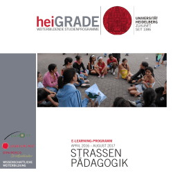 E-Learning Programm Stra&szlig;en P&auml;dagogik