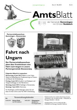 Amtsblatt KW 21 - Gemeinde Gemmingen