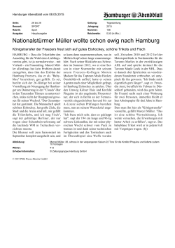 Nationalstürmer Müller wollte schon ewig nach Hamburg