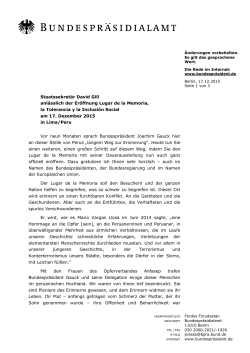 Staatssekret&auml;r David Gill anl&auml;sslich der