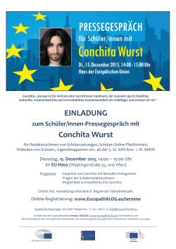 EINLADUNG Conchita Wurst