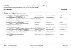 Liebherr Aerospace Approved Suppliers