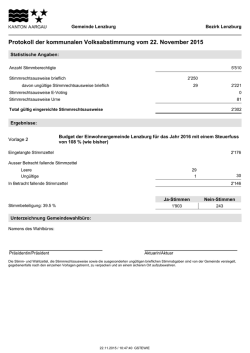 Protokoll der kommunalen Volksabstimmung vom 22