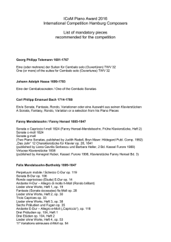 ICoM Piano Award 2016 International Competition Hamburg