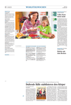 Duftende B&auml;lle stabilisieren den K&ouml;rper