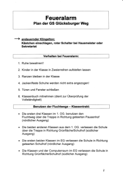 Feueralarm - Grundschule Gl&uuml;cksburger Weg