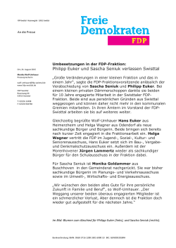 Umbesetzungen in der FDP-Fraktion: Philipp Euker