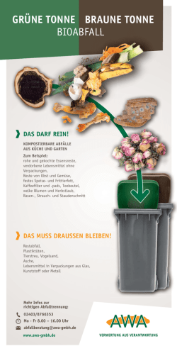 GR&Uuml;NE TONNE BRAUNE TONNE BIOABFALL