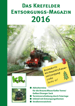 aktuellen Krefelder Entsorgungsmagazin.