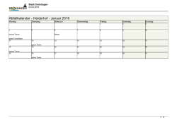 Abfallkalender - Heiderhof - Januar 2016