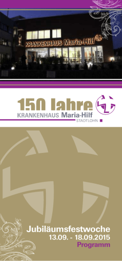 Jubil&auml;umsfestwoche
