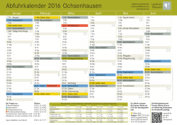 Abfuhrkalender 2016 Ochsenhausen