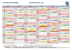Abfallkalender 2015 - Stadt Sulzbach/Saar