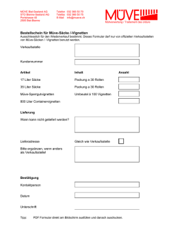 Bestellschein für Müve-Säcke /-Vignetten - Müve Biel