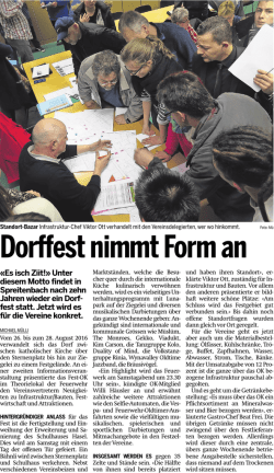 Dorffest nimmt Form an_Artikel